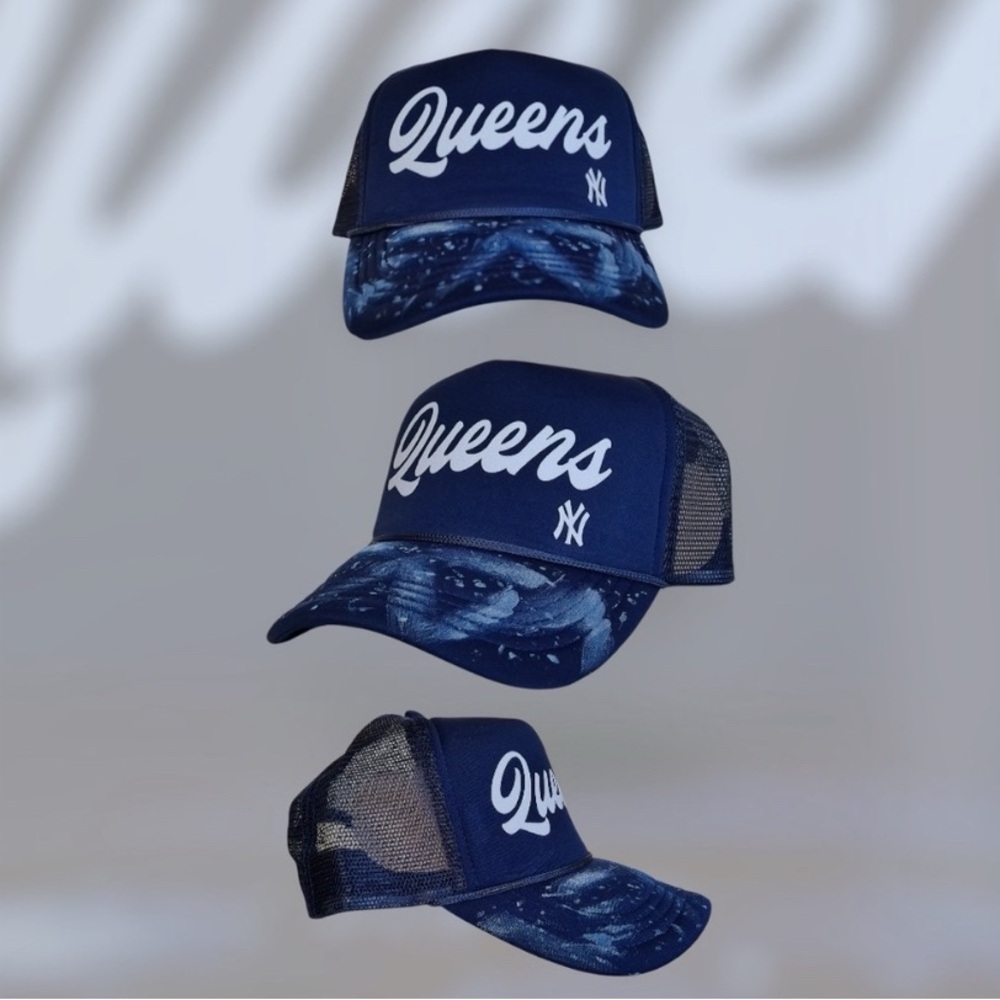 New York Queens Trucker Hat with Painters Brim